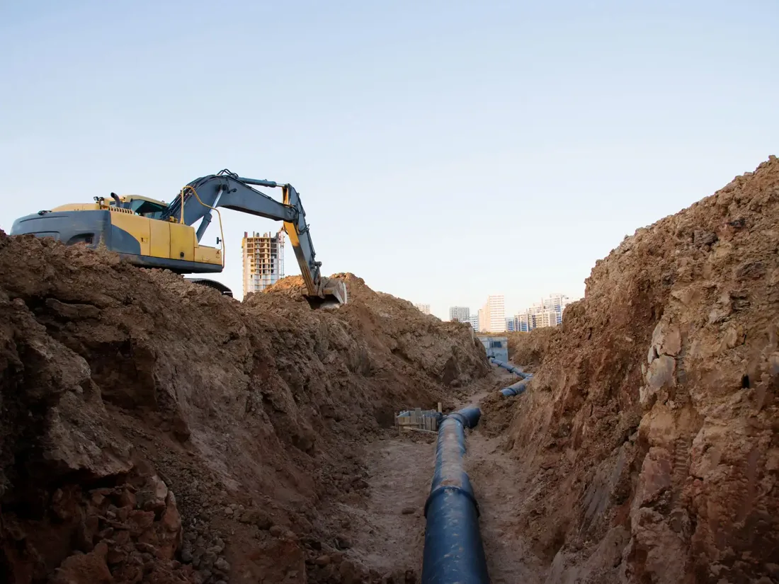 New culvert and drainage ditch excavation on rural property in Mobile County, AL